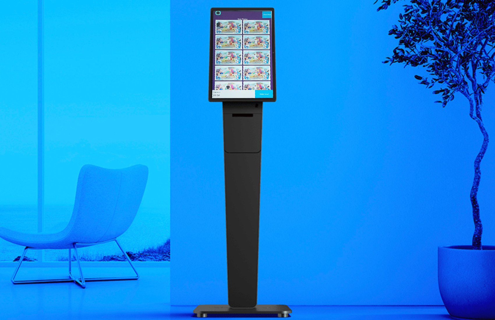 Picento touchscreen photo viewing station